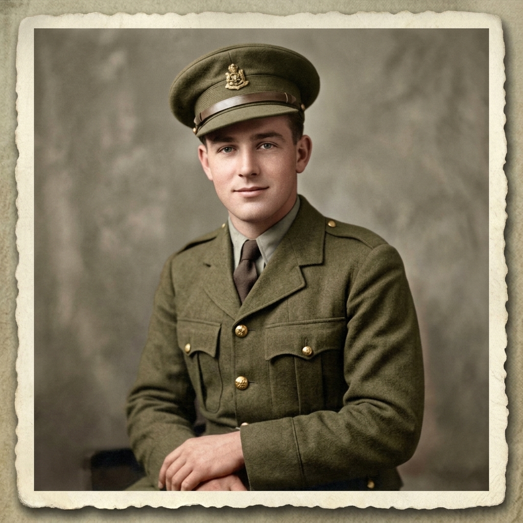 Restored wartime portrait