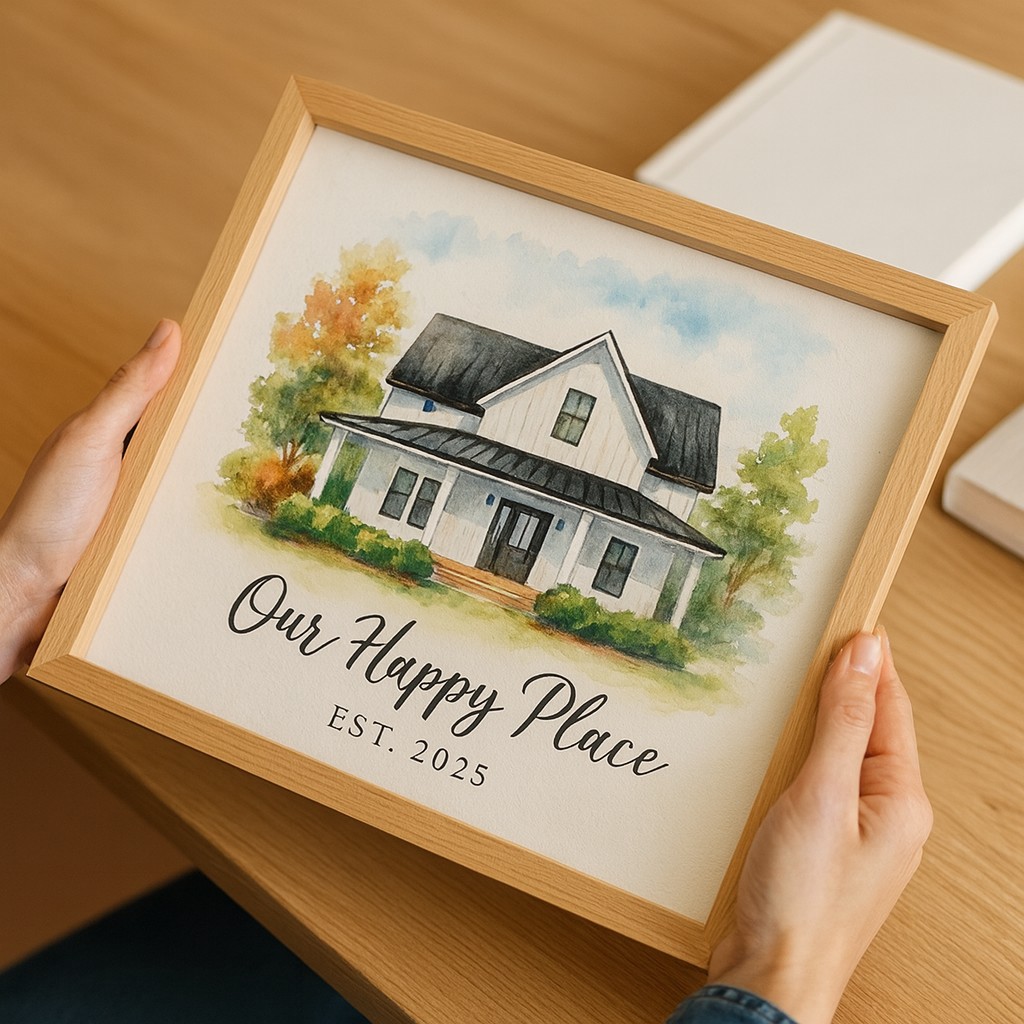 AI-transformed house portrait